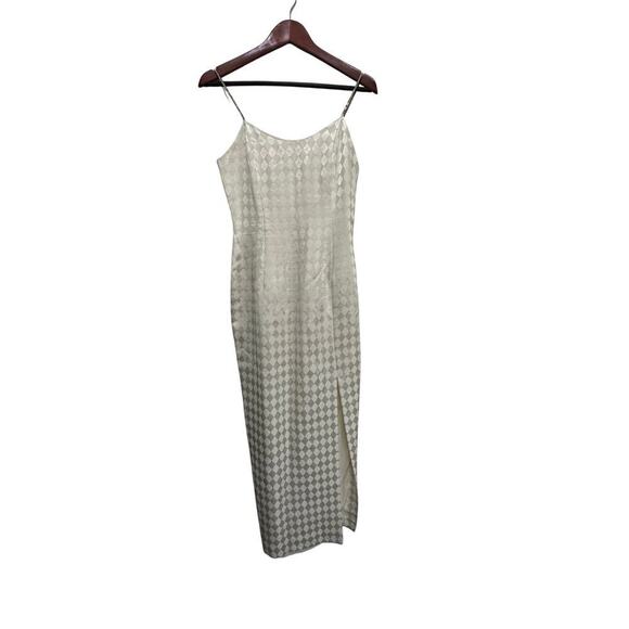 Jessica McClintock Women's 90s Iridescent Diamond Gunne Sax Midi Dress Size 7/8 - Picture 1 of 13